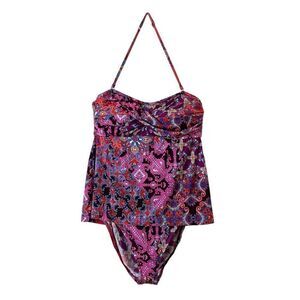 Garnet Hill Strapless One Piece Swimsuit NEW Size 12